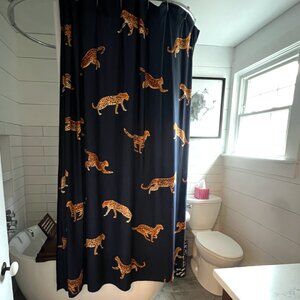 Leopard Organic Cotton Shower Curtain - Anthropologie